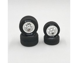 1RC Racing Fr/Rr Soft Tires/Chrome Wheels Hoosier 1RC5529 - £19.66 GBP