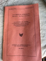 Our American Government 175 Questions 1967 U.S. 89th Congress - $10.84