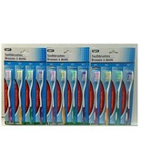 ( LOT 3 ) 4/pk=12 Brushes SOFT Toothbrush Multi Color Family Pk/Ylow/Gre... - $17.58 CAD