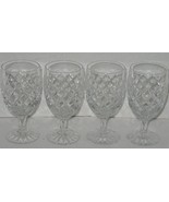 4 Signed Webb England Crystal Wine Glasses Water Goblets - $892.74 MXN