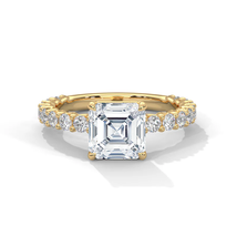 2ct Asscher Moissanite  Lab Diamond Engagement Ring - £541.17 GBP