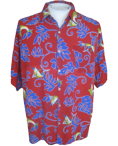 PARADISE GOLD Men Hawaiian ALOHA shirt pit to pit 24 L vintage sport fish tropic - £14.89 GBP