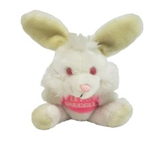 Vintage Wallace Berrie Let&#39;s Snuggle White Bunny Rabbit Stuffed Animal Plush Toy - $37.05