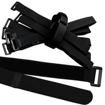 30x 20&quot; by 1&quot; Black Cable Ties Wire Cord Straps Reusable Hook &amp; Loop US ... - $21.99