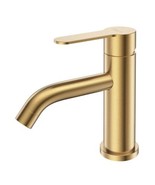 Gold Bathroom Faucet Single Hole Single Handle Brushed Gold Vanity Fauce... - £25.24 GBP