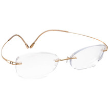 Silhouette Eyeglasses 6756 20 6050 Titan Gold Crystals Rimless Austria 52-17 140 - £196.64 GBP