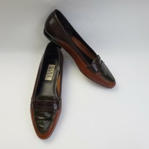 Nine West Shoes Loafers Flats Two Tone Brown Women Size 7 M - £23.84 GBP