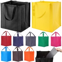 10 Pack Reusable Reinforced Handle Grocery Bags - Heavy Duty Large Shopping Tote - £38.52 GBP