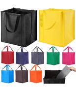 10 Pack Reusable Reinforced Handle Grocery Bags - Heavy Duty Large Shopp... - £38.53 GBP