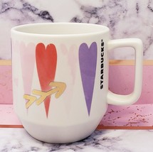 2016 Starbucks Valentine&#39;s Day Pink, Red &amp; Purple Hearts 12 oz. Coffee Mug Cup - £10.81 GBP
