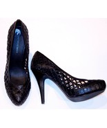 CYNTHIA ROWLEY Pumps PLATFORM Shoes BLACK Amanda ( 10 ) - $203.48 CAD