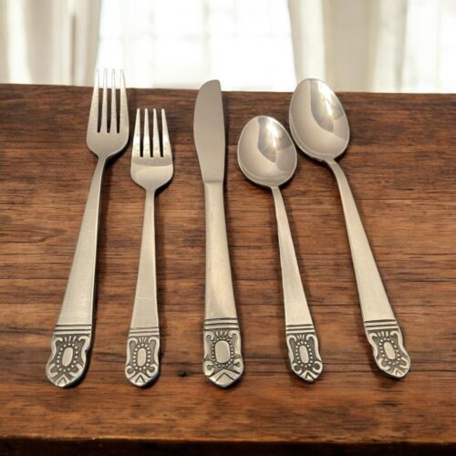 Oxford Hall OXH123 Stainless Flatware 5 Piece Place Setting Singapore 19... - $23.25