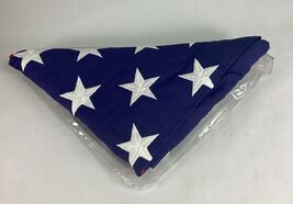 Star Print Veteran Burial Folded Memorial United States American Flag W/... - €16,96 EUR
