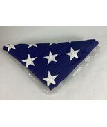 Star Print Veteran Burial Folded Memorial United States American Flag W/... - €16,96 EUR