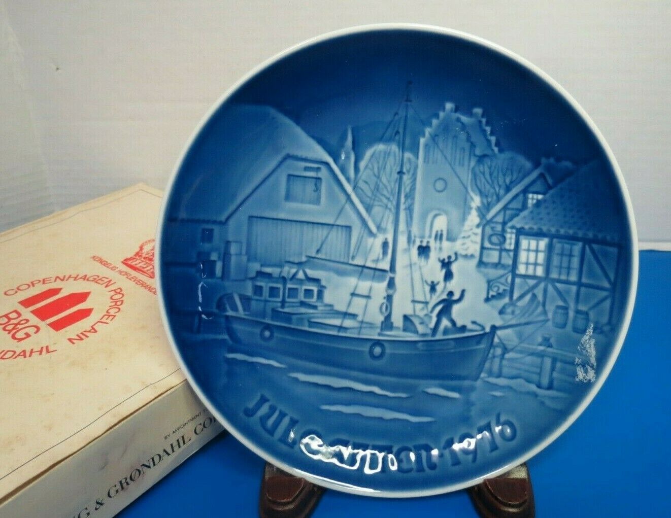 Vintage B&G Bing Grondahl Copenhagen Porcelain Jule After 1977 Collector Plate - $15.00