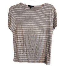 Women&#39;s Hyde Park &amp; Lune   Top Shirt Sweater Grey White Striped Size 0 - $9.32