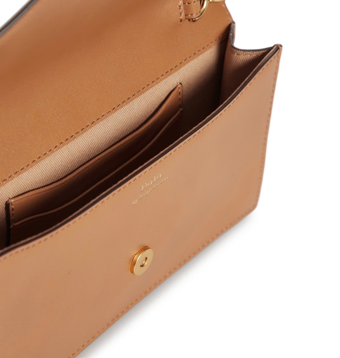Polo Ralph Lauren Polo ID Leather Chain Wallet & Crossbody – Classic Tan Item image 5