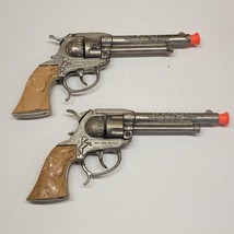 Two 9&quot; Leslie-Henry ~ Wild Bill Hickok Cap Guns With Rare Butterscotch Grips - £107.50 GBP