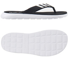 Adidas Comfort Flip Flop Slides Black Slippers Unisex Casual Gym NWT EG2069 - $52.11