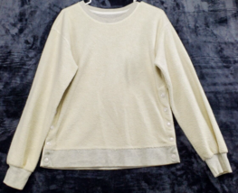 Abercrombie &amp; Fitch Sweater Womens Small Cream Knit Raglan Sleeve Side Button - £12.56 GBP