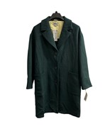 Bernie Bernardo Coat Womens M Wool Blend Longline Forrest Green Overcoat... - $96.88