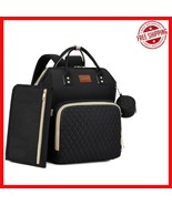 Functional Black Diaper Bag with Changing Pad and Easy Access Features -... - $52.46