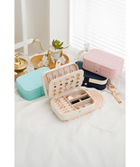 White Multi Layers Lint Lined Buttoned Closure Portable Jewelry Organizer - $173.01 MXN