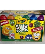 Crayola Silly Scents Paints 6 Bottles Assorted Colors with Pineapple New... - £13.40 GBP