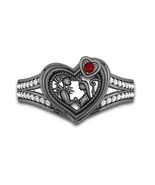 Disney Heart Rings, Black Nightmare sterling silver rings,Jack And Sally... - £101.51 GBP