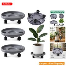 Versatile Rolling Plant Stand: 3-Pack 13 Inch Caddies with Built-in Wate... - $38.56