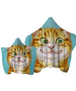 Cute Cats Art Happy Ginger Kitten Towel with Hood - $630.54 MXN+