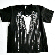 Nightmare Before Christmas Shirt Adult Large Black White Jack Skellingto... - $14.10