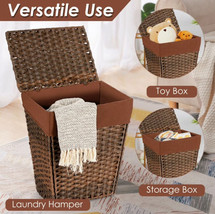 Storage Box Designer Hamper Handles Laundry Hamper Woven Toy Basket Priced Cheap - £39.16 GBP