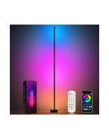 RGB LED Corner Floor Lamp RGBIC Ambient Light App Control DIY Color Chan... - $453.96 MXN