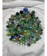 2 Pounds Assorted Marble Lot Cats Eye Clear Colored Glass Shooters Marbl... - £22.93 GBP