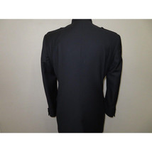 Mens APOLLO KING Banded Collarless suit Chinese Mandarin Wide leg AG92 navy blue image 5