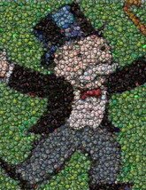Monopoly Rich Uncle Pennybags Bottlecap mosaic print - £9.09 GBP