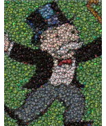 Monopoly Rich Uncle Pennybags Bottlecap mosaic print - £9.01 GBP
