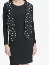 Tommy Hilfiger Womens Polka Dot Shrug Jacket,Size Small,Black - $34.95