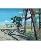 Ghost Town Goldfield Nevada Realistic Original Oil Painting By Irene Livermore  - $575.00