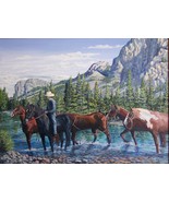  Yosemite National Park Pack Trip Original Oil Painting by Irene Livermore - $2,600.00