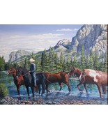  Yosemite National Park Pack Trip Original Oil Painting by Irene Livermore - $2,600.00