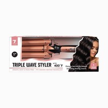 TYCHE TRIPLE WAVE STYLER UPTO 400*F PTC CERAMIC HEATING TECHNOLOGY - HRTW08 - £23.65 GBP