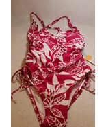 Women&#39;s Bi-Color Side-Cinch Tropical Modern One Piece Swimsuit Kona Sol ... - £6.23 GBP