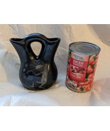 Pume Two Spout Wedding Vase Native Indian Pueblo Figure Black Pottery - $98.99