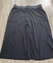 Lisa Rinna collection~wide Leg pants~black~capri Length~stretch waist~XL - £11.59 GBP