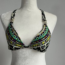 Trina Turk Kon Tiki Triangle Bikini Top Black sz 10 - $29.99