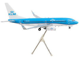 Boeing 737-700 Commercial Aircraft KLM Royal Dutch Airlines Blue w White Tail Ge - £87.00 GBP
