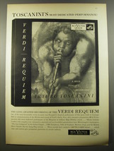 1954 RCA Victor Record Advertisement - Verdi Requiem by Arturo Toscanini - $18.49