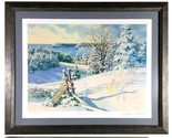 &quot;Sledding Hill&quot; by Charles L. Peterson (2002) 18&quot; x 22&quot; Framed Signed &amp; ... - $186.63